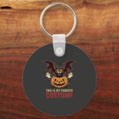 Halloween Kostuum Monster Pompoen Gotische Vector Sleutelhanger (Voorkant)