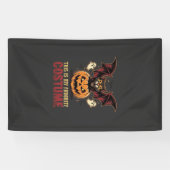 Halloween Kostuum Monster Pompoen Gotische Vector Spandoek (Horizontaal)