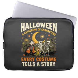 Halloween Kostuum Nacht Avontuur Laptop Sleeve
