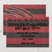 Halloween kostuum party horror Freddy uitnodiging (Voorkant / Achterkant)