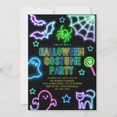 Halloween Kostuum Party Invitation Kinder Neon Spo Kaart (Voorkant)