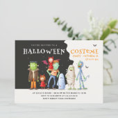 Halloween Kostuum Party Kinder Kaart (Staand voorkant)