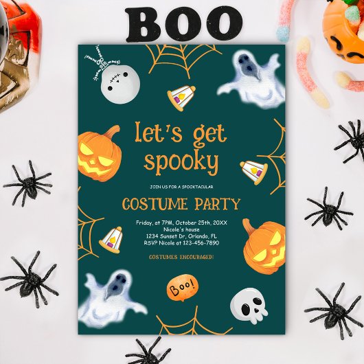 Halloween Kostuum Party Kinder Spooky Kaart