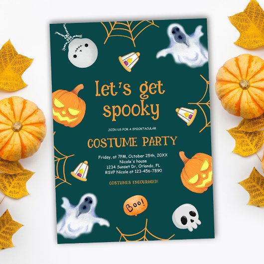 Halloween Kostuum Party Kinder Spooky Kaart