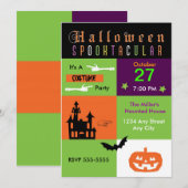 Halloween Kostuum Party Kleurenfeest Uitnodiging (Voorkant / Achterkant)