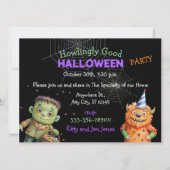 Halloween Kostuum Party Monsters Spooky Fun Dance Kaart (Achterkant)