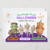 Halloween Kostuum Party Monsters Spooky Fun Dance Kaart (Voorkant)