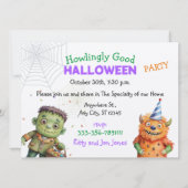 Halloween Kostuum Party Monsters Spooky Fun Dance Kaart (Achterkant)