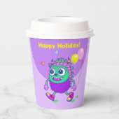 Halloween Kostuum Party Monsters Spooky Fun Dance Papieren Bekers (Achterkant)