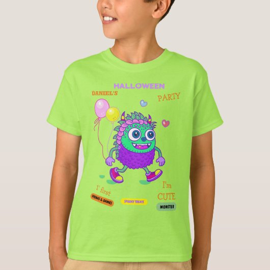 Halloween Kostuum Party Monsters Spooky Fun Dance T-shirt (Voorkant)