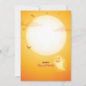 Halloween Kostuum Party Oranje Kinderen Verjaardag Kaart (Achterkant)