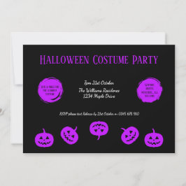 Halloween kostuum party pompoen uitnodiging