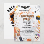 HALLOWEEN KOSTUUM PARTY / TRICK OR TREAT KAART (Voorkant / Achterkant)