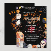 HALLOWEEN KOSTUUM PARTY/TRICK OR TREAT UITNODIGING (Voorkant / Achterkant)
