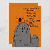 Halloween kostuum party uitnodiging (Voorkant / Achterkant)
