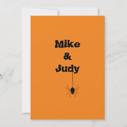 Halloween kostuum party uitnodiging (Achterkant)