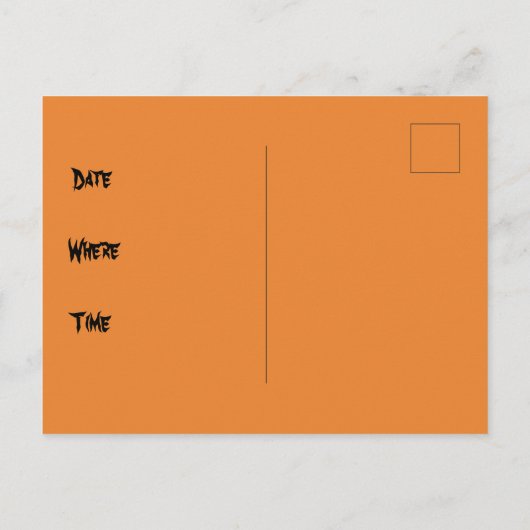 Halloween Kostuum Party Uitnodiging Okt 31 (Achterkant)