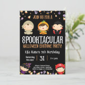 Halloween Kostuum Party Verjaardag Kinder Feest Kaart (Staand voorkant)