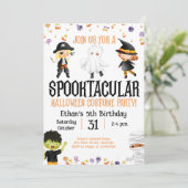 Halloween Kostuum Party Verjaardag Kinder Feest Kaart (Staand voorkant)