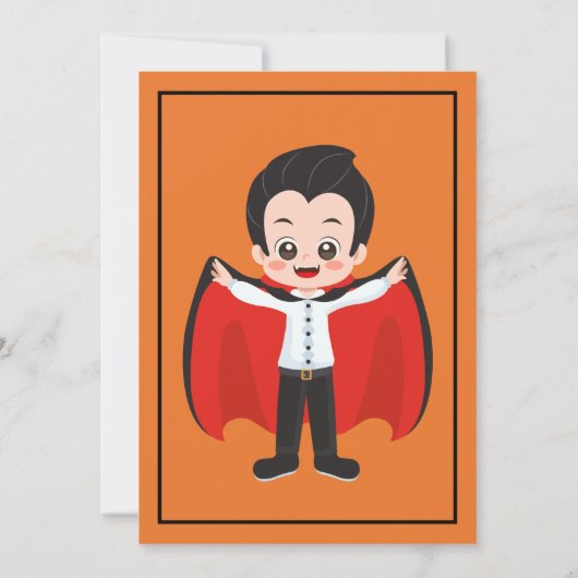 Halloween Kostuum Party voor Kinderen Custom Kaart (Achterkant)