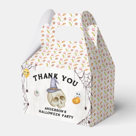 Halloween Kostuum Party Waterverf Bedankdoosjes (Voorkant Zijde)