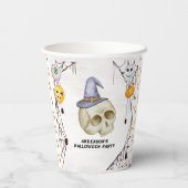 Halloween Kostuum Party Waterverf Papieren Bekers (Achterkant)
