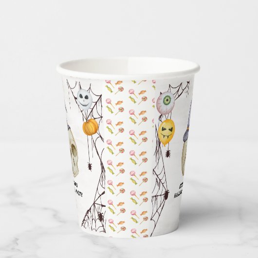 Halloween Kostuum Party Waterverf Papieren Bekers (Links)