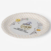 Halloween Kostuum Party Waterverf Papieren Bordje (Gekanteld)