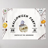Halloween Kostuum Party Waterverf Poster (Voorkant)