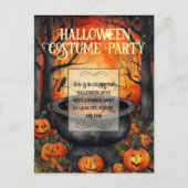 Halloween Kostuum Party Waterverf Uitnodiging Briefkaart (Voorkant)