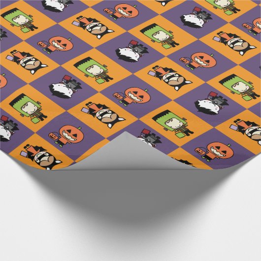 Halloween Kostuum Party Wrapping Papier (Hoek)