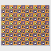 Halloween Kostuum Party Wrapping Papier (Vlak)