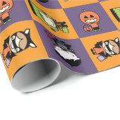 Halloween Kostuum Party Wrapping Papier (Rol Hoek)