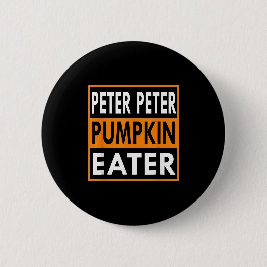 Halloween kostuum Peter Pumpkin Eater Ronde Button 5,7 Cm (Voorkant)