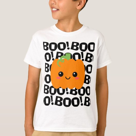 Halloween kostuum pompoen, "Boo-tiful" Kinder T-shirt (Voorkant)