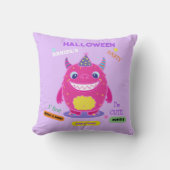 Halloween Kostuum roze Monster spooky fun Dance Kussen (Voorkant)