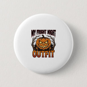 Halloween Kostuum Shirt Griezelen Pompoen Outfit_1 Ronde Button 5,7 Cm