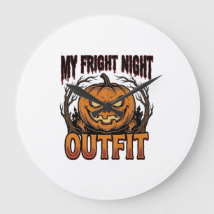Halloween Kostuum Shirt Griezelige Pompoen Outfit_ Grote Klok