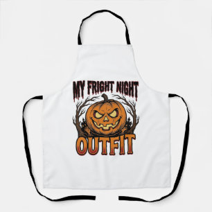 Halloween Kostuum Shirt Griezelige Pompoen Outfit_ Schort