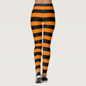 Halloween kostuum Sinaasappel en witte strepen Pat Leggings (Achterkant)