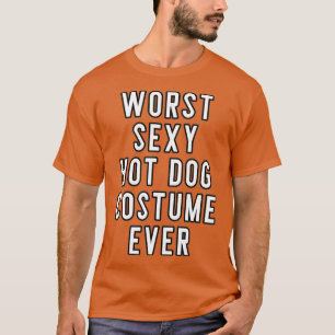 Halloween kostuum slechtste sexy hotdog ooit t-shirt