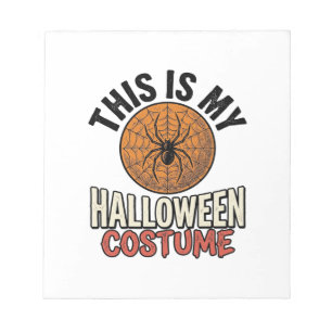 Halloween Kostuum Spinnenweb Vintage Shirt Ontwerp Notitieblok