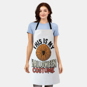 Halloween Kostuum Spinnenweb Vintage Shirt Ontwerp Schort (Gedragen)