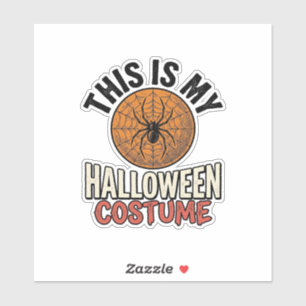 Halloween Kostuum Spinnenweb Vintage Shirt Ontwerp Sticker