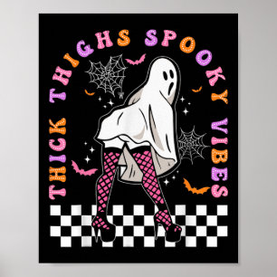 Halloween kostuum spook dikke dijen Spooky vibes Poster