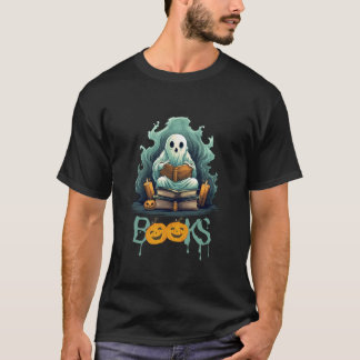Halloween Kostuum spookachtige Boeken grappige Gho T-shirt