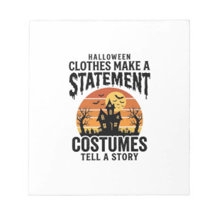 Halloween Kostuum Statement Vintage Shirt Ontwerp_ Notitieblok