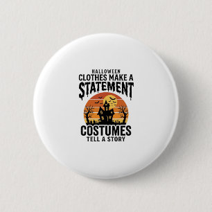 Halloween Kostuum Statement Vintage Shirt Ontwerp_ Ronde Button 5,7 Cm