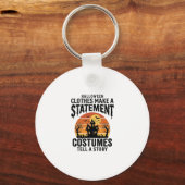 Halloween Kostuum Statement Vintage Shirt Ontwerp_ Sleutelhanger (Voorkant)