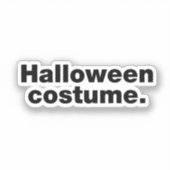 Halloween-kostuum Sticker (Voorkant)